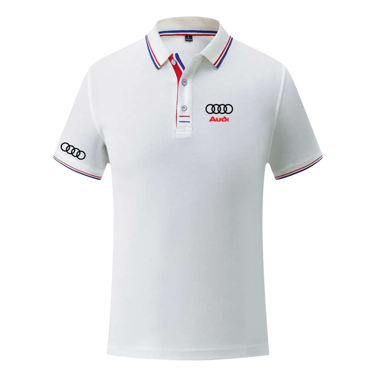 Polo Tennis Audi Homme 2022 Coton Col Contrasté Slim Fit Manche Courte